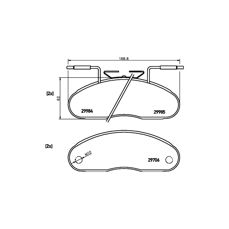 Jeu de 4 plaquettes de frein avant MINTEX MDB1729