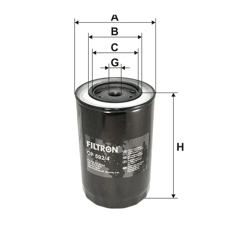 Filtre à huile FILTRON OP 592/4