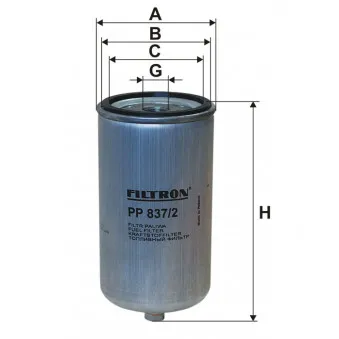 Filtre à carburant FILTRON PP 837/2