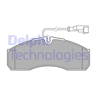 Jeu de 4 plaquettes de frein avant DELPHI