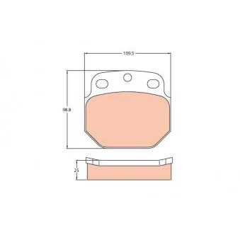 Jeu de 4 plaquettes de frein avant TRW