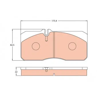Jeu de 4 plaquettes de frein avant TRW GDB5059