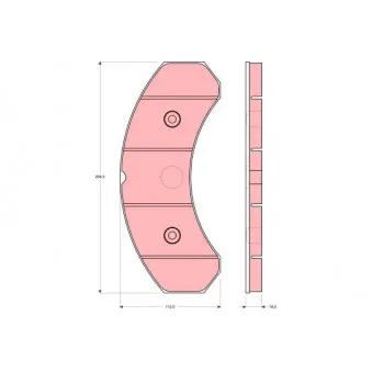 Jeu de 4 plaquettes de frein avant TRW GDB5078