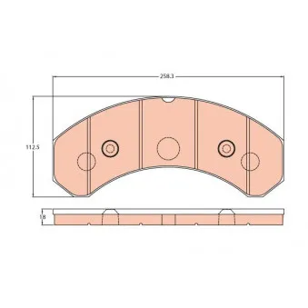 Jeu de 4 plaquettes de frein avant TRW GDB5079
