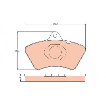 Jeu de 4 plaquettes de frein avant TRW GDB5080