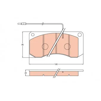 Jeu de 4 plaquettes de frein avant TRW GDB5051