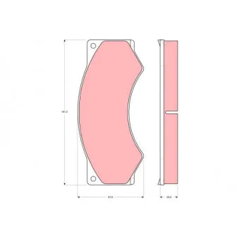 Jeu de 4 plaquettes de frein avant TRW GDB5053
