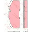 Jeu de 4 plaquettes de frein avant TRW GDB5083 - Visuel 1