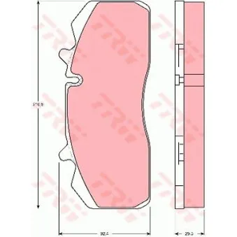 Jeu de 4 plaquettes de frein avant TRW