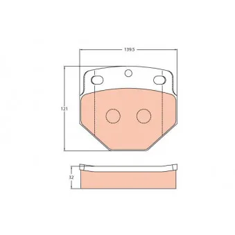 Jeu de 4 plaquettes de frein avant TRW