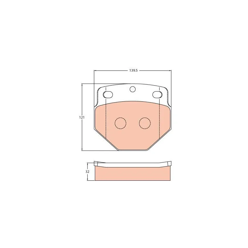 Jeu de 4 plaquettes de frein avant TRW GDB5087