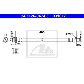 Flexible de frein ATE 24.5126-0474.3