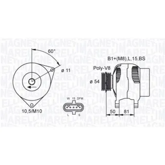 Alternateur MAGNETI MARELLI 063731812010
