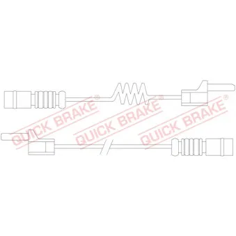 Contact d'avertissement, usure des plaquettes de frein QUICK BRAKE