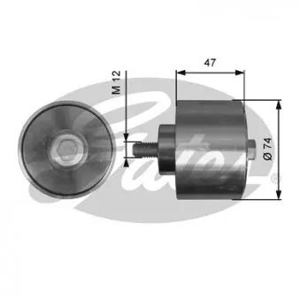 Poulie renvoi/transmission, courroie trapézoïdale à nervures GATES