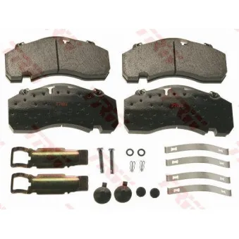 Jeu de 4 plaquettes de frein arrière TRW