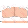 Jeu de 4 plaquettes de frein TRW GDB5102 - Visuel 2