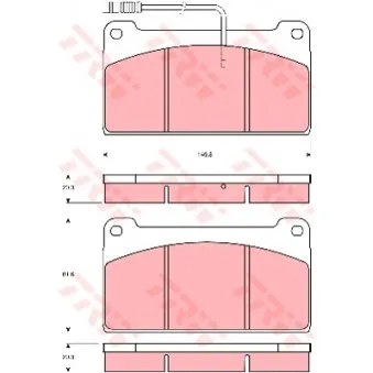 Jeu de 4 plaquettes de frein avant TRW GDB5075