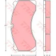 Jeu de 4 plaquettes de frein arrière TRW GDB5082 - Visuel 1
