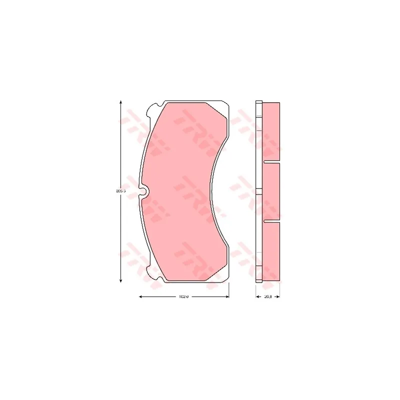 Jeu de 4 plaquettes de frein arrière TRW GDB5082