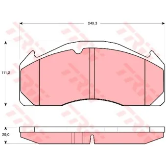Jeu de 4 plaquettes de frein avant TRW