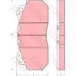 Jeu de 4 plaquettes de frein avant TRW GDB5019 - Visuel 1