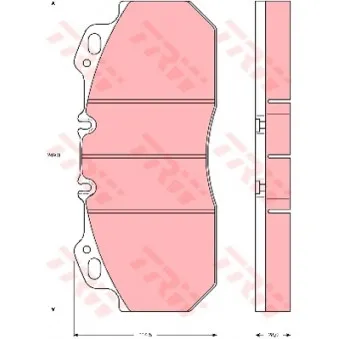 Jeu de 4 plaquettes de frein avant TRW GDB5019