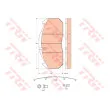 Jeu de 4 plaquettes de frein avant TRW GDB5065 - Visuel 3
