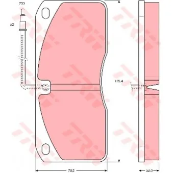 Jeu de 4 plaquettes de frein avant TRW