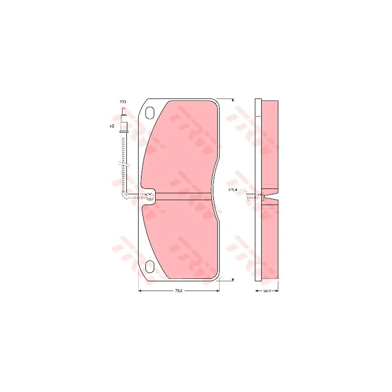 Jeu de 4 plaquettes de frein avant TRW GDB761