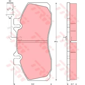 Jeu de 4 plaquettes de frein avant TRW