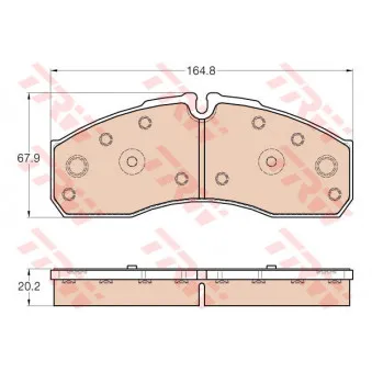 Jeu de 4 plaquettes de frein avant TRW