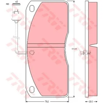 Jeu de 4 plaquettes de frein avant TRW