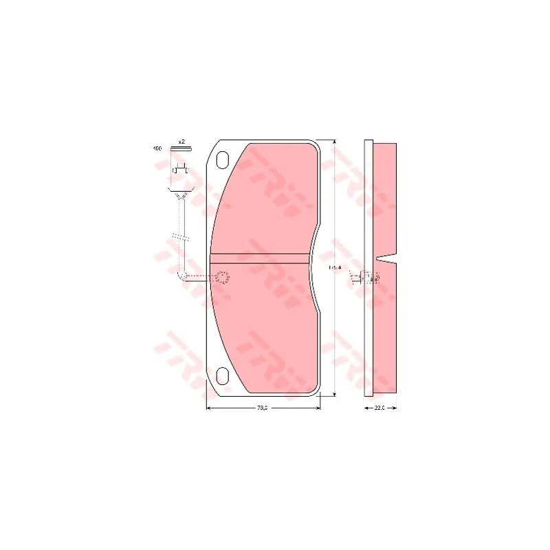 Jeu de 4 plaquettes de frein avant TRW GDB453