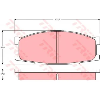 Jeu de 4 plaquettes de frein avant TRW