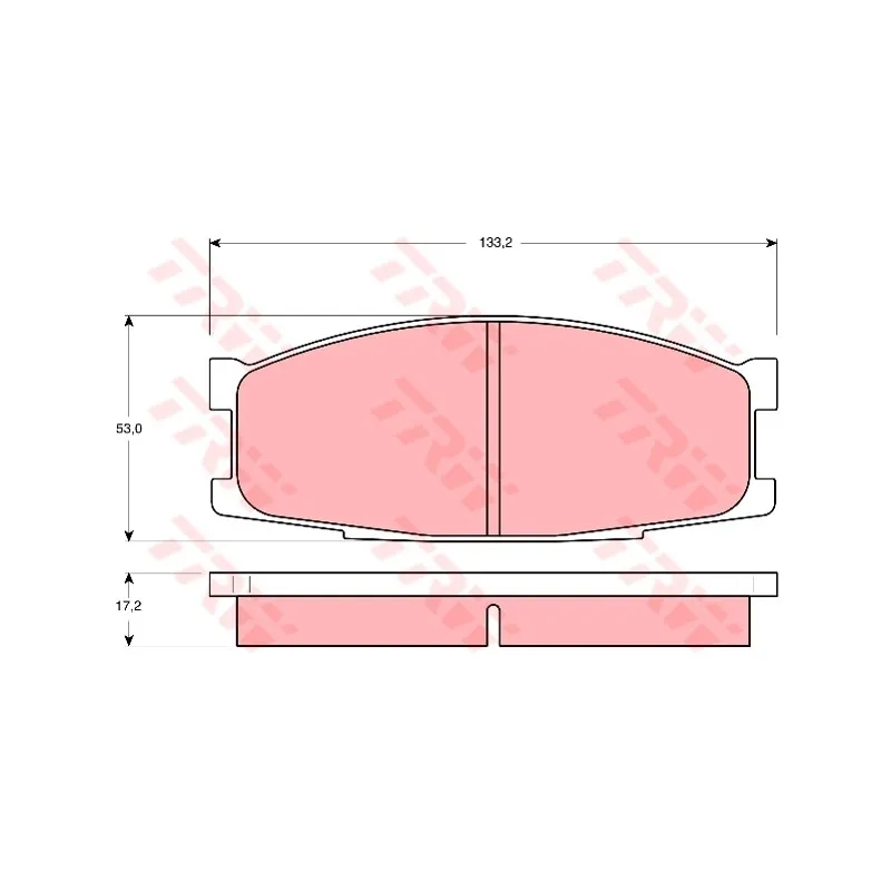 Jeu de 4 plaquettes de frein avant TRW GDB1022