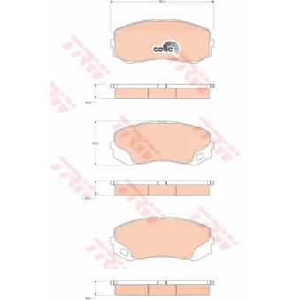 Jeu de 4 plaquettes de frein avant TRW