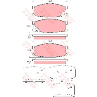 Jeu de 4 plaquettes de frein avant TRW