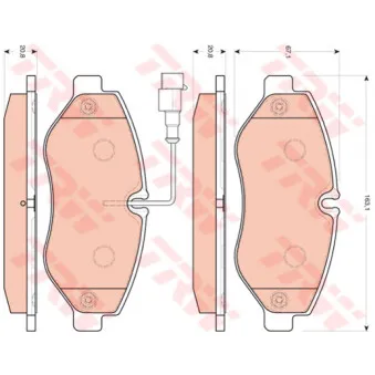 Jeu de 4 plaquettes de frein avant TRW