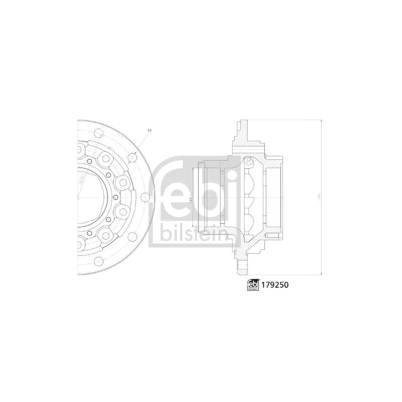 Moyeu de roue arrière FEBI BILSTEIN 179250