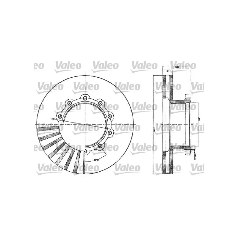 Jeu de 2 disques de frein avant VALEO 187116