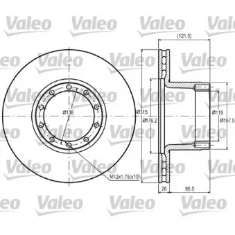 Jeu de 2 disques de frein avant VALEO