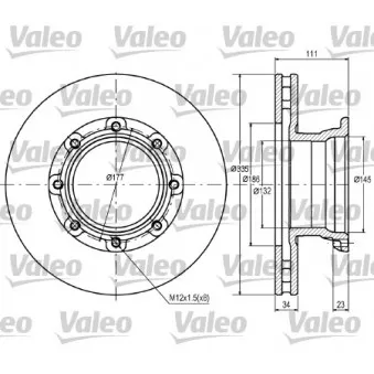 Jeu de 2 disques de frein avant VALEO