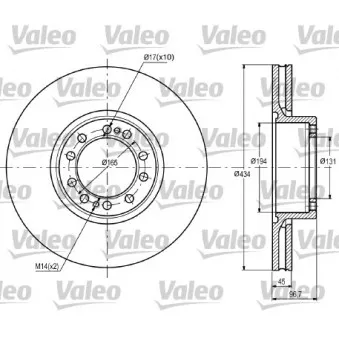 Jeu de 2 disques de frein avant VALEO