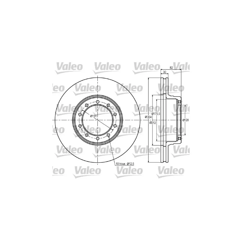 Jeu de 2 disques de frein avant VALEO 187020