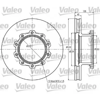 Jeu de 2 disques de frein avant VALEO