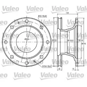 Jeu de 2 disques de frein avant VALEO