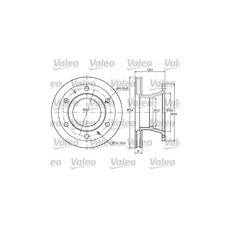 Jeu de 2 disques de frein avant VALEO 187059
