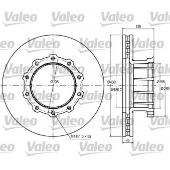 Jeu de 2 disques de frein avant VALEO