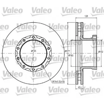 Jeu de 2 disques de frein avant VALEO